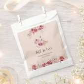 Elegant Boho Fall Pink Pumpkin Bridal Shower  フェイバーバッグ (クリップ留めされた状態)