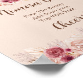 Elegant Boho Fall Pumpkin Mimosa Bar ポスター (角)