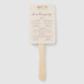 Elegant Boho Fall Wildflower Wedding Ceremony ハンドファン (裏面)