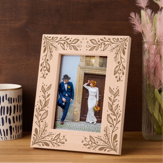 Elegant Boho Floral レーザー彫刻フレーム