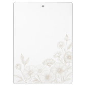 Elegant Boho Floral Line Art Frame Background クリップボード (裏面)