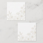 Elegant Boho Floral Line Art Frame Background ノートカード (正面/裏面)