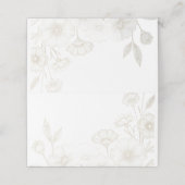 Elegant Boho Floral Line Art Frame Background プレイスカード (外部開封)