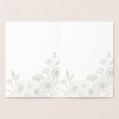 Elegant Boho Floral Line Art Frame Background 箔カード (内部)