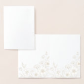 Elegant Boho Floral Line Art Frame Background 箔カード (ディスプレー)