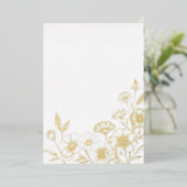 Elegant Boho Floral Line Art Frame Background 箔シーズンカード (立ち正面)