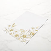 Elegant Boho Floral Line Art Frame Background 箔シーズンカード (回転した状態)