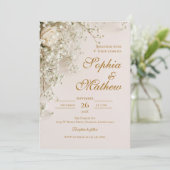 Elegant Boho Floral Wedding  招待状 (スタンド正面)