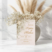 Elegant Boho Floral Wedding  招待状
