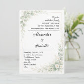 Elegant Boho Floral Wedding Invitation 招待状 (スタンド正面)