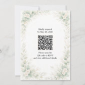 Elegant Boho Floral Wedding Invitation 招待状 (裏面)