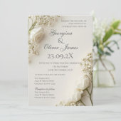 Elegant Boho Floral Wedding Invitation 招待状 (スタンド正面)