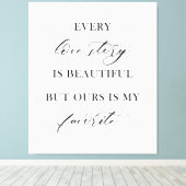 Elegant Boho Floral Wedding Tapestry Backdrop キャンバスプリント (インサイチュ (ウッドフロア))