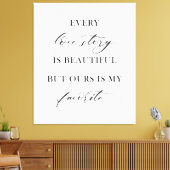 Elegant Boho Floral Wedding Tapestry Backdrop キャンバスプリント (インサイチュ (リビング))