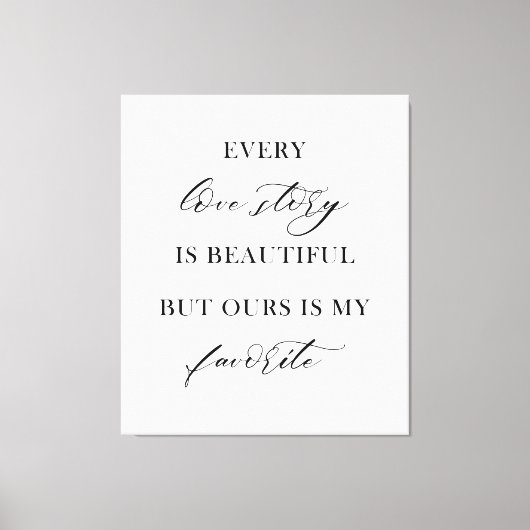 Elegant Boho Floral Wedding Tapestry Backdrop キャンバスプリント (正面)