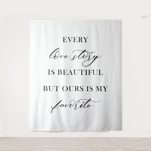 Elegant Boho Floral Wedding Tapestry Backdrop  タペストリー (正面)