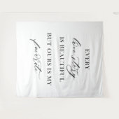 Elegant Boho Floral Wedding Tapestry Backdrop  タペストリー (正面(横))