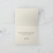 Elegant Boho Floral Wedding Thank You Card サンキューカード (内部)