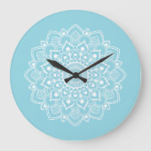 Elegant Boho Mandala  ラージ壁時計 (正面)