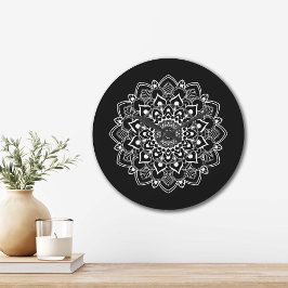Elegant Boho Mandala  ラージ壁時計