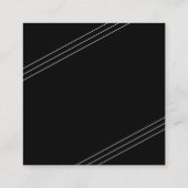 Elegant Boho Minimalist Black & White Wedding エンクロージャーカード (裏面)