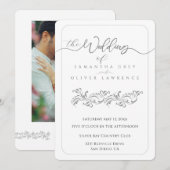 Elegant Boho Minimalist Wedding Invitation 招待状 (正面/裏面)