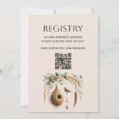 Elegant Boho Nesting Party Bird Baby Shower 招待状 (裏面)