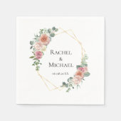 Elegant Boho Pastel   スタンダードカクテルナプキン (正面)