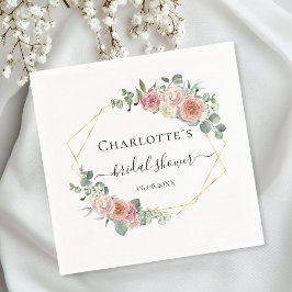 Elegant Boho Pastel スタンダードカクテルナプキン