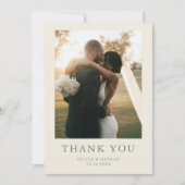 Elegant Boho Photo Wedding サンキューカード (正面)