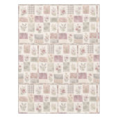 Elegant Boho Purple Quilt Floral Patchwork Pattern テーブルクロス (正面)