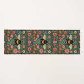 Elegant boho retro bumblebee spring florals  ヨガマット (正面(横))