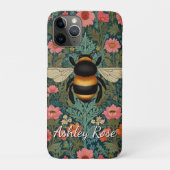 Elegant boho retro bumblebee spring florals  Case-Mate iPhoneケース (裏)