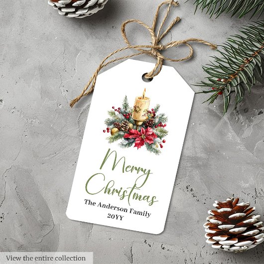 Elegant Boho Rustic Earthy Christmas Holiday Tag ギフトタグ