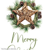 Elegant Boho Rustic Earthy Christmas Holiday Tag ギフトタグ