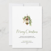 Elegant Boho Rustic Neutral Holiday Greeting Card シーズンカード (正面)