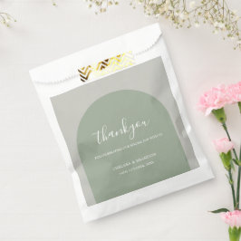 Elegant Boho Sage Green Arch Thank You Wedding フェイバーバッグ