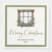 Elegant Boho Scandinavian Christmas Napkins (正面)