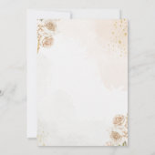 Elegant Boho Style with Beige & Yellow Flowers 招待状 (裏面)