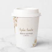 Elegant Boho Style with Beige & Yellow Flowers 紙コップ (裏面)