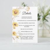 Elegant Boho Sunflower Enclosure Card Details エンクロージャーカード (スタンド正面)