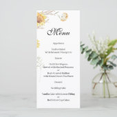 Elegant Boho sunflowers floral  Menu メニュー (スタンド正面)