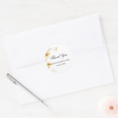 Elegant Boho Sunflowers Wedding Stickers ラウンドシール (封筒)