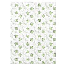 Elegant Boho Vintage Green Floral Pattern Spring 