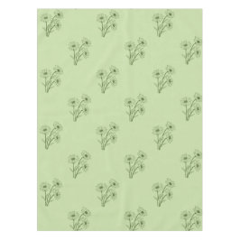 Elegant Boho Vintage Green Floral Pattern Spring  テーブルクロス
