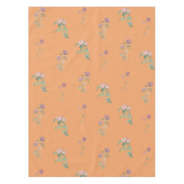 Elegant Boho Vintage Orange Floral Pattern Spring  テーブルクロス