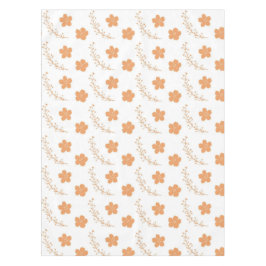 Elegant Boho Vintage Orange Floral Pattern Spring  テーブルクロス