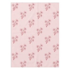 Elegant Boho Vintage Pink Floral Pattern Spring  テーブルクロス
