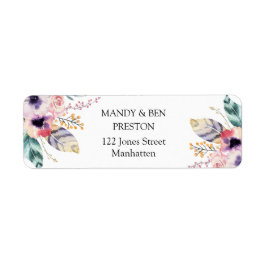 Elegant Boho Wedding Collection-adresskleber ラベル