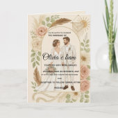 Elegant Boho Wedding Stationery Suite - Olivia & L カード (正面)